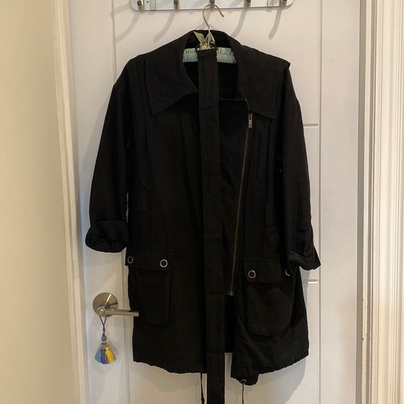 Aritzia Organic linen black anorak jacket - Picture 3 of 5